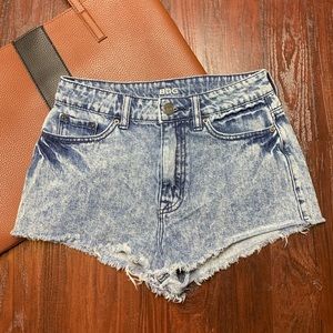 BDG high rise acid wash Dree cheeky short …